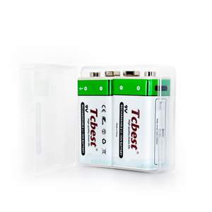 친환경 고출력 9V 1000mAh 충전식 리튬 이온 배터리 녹색 Type-C 직사각형 리튬 이온 배터리 - Product Image 3