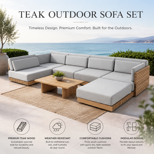Set di Divani <span class=keywords><strong>da</strong></span> Esterno di Grado Commerciale, Mobili <span class=keywords><strong>in</strong></span> <span class=keywords><strong>Legno</strong></span> di Teak Resistenti per Hotel, Resort, Bordo Piscina, Patio e <span class=keywords><strong>Giardino</strong></span> - Product Image 6