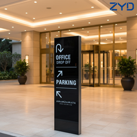 Panneau publicitaire LED lumineux double face personnalisé pour centre commercial et entrée de centre de vente au détail, panneau de monument, panneau pylon