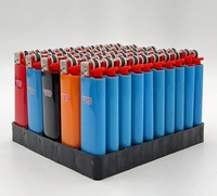 Briquet à gaz butane rechargeable en plastique avec logo personnalisé, briquet à silex, briquet Clipper, briquet à cigare rechargeable