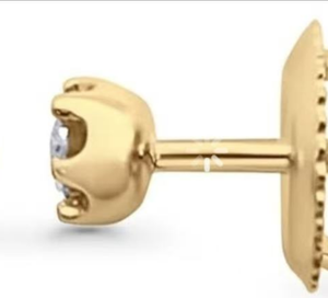 ต่างหูทองคำแท้ 10K ประดับเพชรเลี้ยงในห้องปฏิบัติการ 0.25 กะรัต ของขวัญสุดคลาสสิกสำหรับงานหมั้นและงานแต่งงาน ได้รับการรับรองจาก IGI - Product Image 2