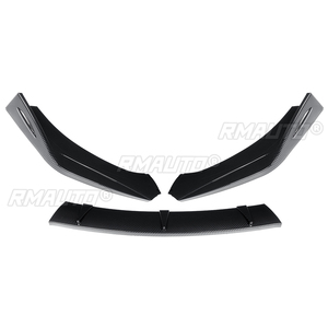 Kit carrosserie de protection avant pour Audi TT RS 2004-2019, aspect fibre de carbone/noir brillant/noir mat, avec lèvre de pare-chocs, spoiler et diffuseur - Product Image 4