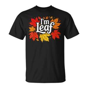 T-shirt d'Halloween pour adultes I'm Leaf, costume assorti pour couples - Product Image 1