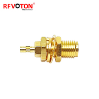 Conector personalizado Conector de mamparo hembra RF Sma para cable 047