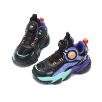 Chaussures de sport montantes décontractées multicolores pour garçons, idéales pour l'école et le basketball, avec empeigne en EVA, doublure en mesh et semelle extérieure en coton