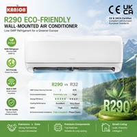 AC Mini Inverter 3.5KW Bersertifikasi CE, Refrigeran R290 ECO Baru, Klimaanlage Split untuk Apartemen, Villa, Climatiseur