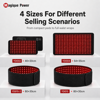 Ceintures chauffantes Magique Power 660nm 850nm pour le corps, thérapie par lumière rouge pulsée (RLT) et infrarouge pour la taille