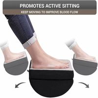 Kingworth 2 pièces réglable demi-lune repose-pieds ergonomique coussin en mousse à mémoire de forme pour dormir, soins infirmiers, hôtel, pied de bureau sain