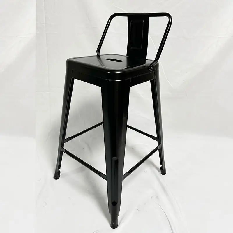 wholesale 30 inch home hotel vintage height metal barstool black high back commercial bar chairs bar stools for kitchen counter