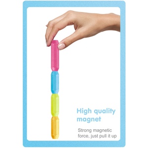 46 Uds. DIY bloques de construcción magnéticos creativos juguetes apilables Barra de palos magnéticos 3D educativos y bolas con caja de almacenamiento portátil - Product Image 3