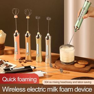 Pengaduk Susu Elektrik Genggam dengan 2 Kepala, Pengocok Kopi Pembuat Busa dengan USB Isi Ulang 3 Kecepatan. - Product Image 3