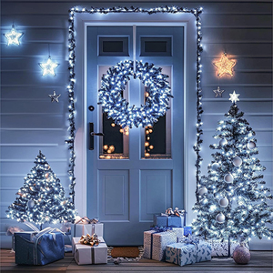 Guirnalda de Luces Solares LED Impermeables para Exteriores Color Oro Plateado para Decoración de <span class=keywords><strong>Navidad</strong></span> en Patios, Árboles, Jardines, Hogares, Hoteles, Villas y Habitaciones - Product Image 6