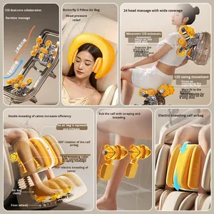 Fauteuil de massage Shiatsu intelligent de luxe à double mouvement, commande vocale IA, Bluetooth, entièrement automatique, pour la maison, corps entier, musical - Product Image 4