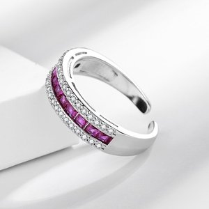 แหวนเซอร์คอนประดับอัญมณีหรูหราอัญมณีเต็มวงทันสมัย - Product Image 3
