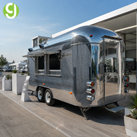 Remorque de restauration Goeasy pour la vente de nourriture de rue, entièrement équipée, avec bar à café et snacks chauds, camion de restauration rapide commercial