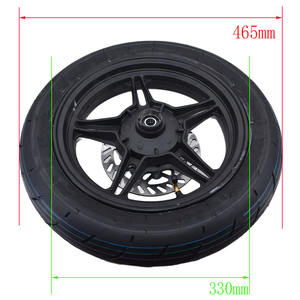 12인치 슈퍼 모터 휠 2.50-12 앞바퀴 및 <span class=keywords><strong>2.75</strong></span>-12 뒷바퀴 림, 로드 타이어 90/90-12 및 120/70-12, 뒷 스프로킷 포함 # 35 - Product Image 5