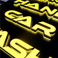 Lettres lumineuses GFace Premium double face, éclairées à l'avant et à l'arrière, étanches IP65, pour la façade d'hôtel, enseigne de restaurant, publicité nocturne