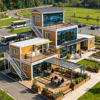 Conteneurs pliables imperméables, maison ignifuge préfabriquée pour chantier de construction