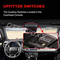 Kit de panneau de commutation auxiliaire OTTOVOXX à 6 interrupteurs pour Ford Bronco 2021-2026, interrupteurs de console supérieure pour l'éclairage et les accessoires