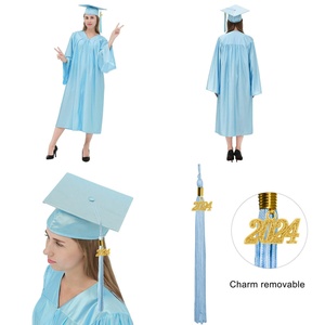 Conjunto de toga y birrete de graduación brillante personalizado 2026 con borla para adultos unisex, para licenciatura, universidad y preparatoria - Product Image 2