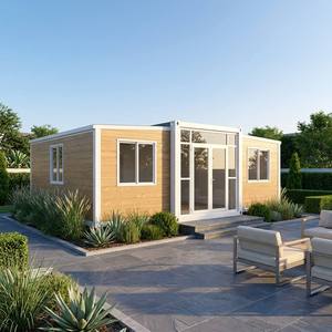 Container House Robusta di Grado Industriale, Resistente alla Corrosione, Solida, Ricollocabile ed Espandibile, Stile Mid-Century Modern, per Esterni, con Bagno - Product Image 1