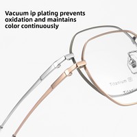 Montures de lunettes polygonales en titane pur à monture complète, best-seller Tmall, verres AC, ultra-légères, tendance et d'apparence naturelle