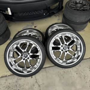 Llantas de coche de pasajeros de labios de pulido de cara de cromo de plato profundo personalizado HT 18 19 20 21 22 pulgadas ruedas de carreras ruedas de <span class=keywords><strong>2</strong></span> piezas para Toyota Honda - Product Image 6