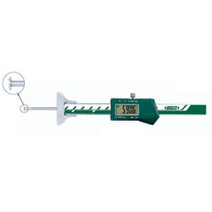 Calibre numérique INSIZE 1148-100SWL, plage de mesure 0-100 mm, écran LCD, acier inoxydable avec barre de profondeur ronde 0-100 mm/0-4 pouces - Product Image 1