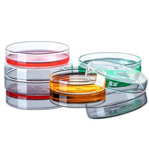 LIQUN Boîte de culture cellulaire en verre borosilicate autoclavable 90mm 100mm 120mm Boîte de Pétri en verre avec couvercles - Product Image 2