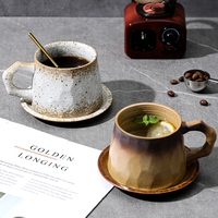 Ensemble de tasses à thé, café et bière en céramique, style nordique luxueux violet glamour, avec poignée, en porcelaine, réutilisables, lavables au lave-vaisselle