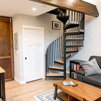 VIKO 2525 Escalier d'intérieur rotatif en bois massif Petit escalier en colimaçon