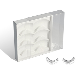 Sang Trọng Thanh Lịch Lông Mi Hộp Giấy Vuông Phong Cách Tùy Chỉnh Mỹ Phẩm Trong Suốt Món Quà Hiển Thị Vẻ Đẹp Sản Phẩm Bao Bì Hộp - Product Image 3
