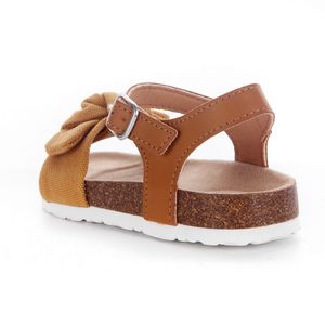 2024 estate nuovo stile per ragazze sandali dolci morbidi con fondo aperto traspirante per bambini sandali in sughero alla moda graziose <span class=keywords><strong>scarpe</strong></span> da spiaggia con fiocco all'aperto - Product Image 5