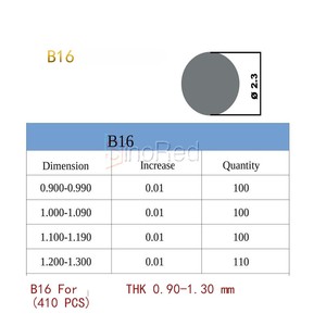 <span class=keywords><strong>Berserk</strong></span> - Juego de 410 Espaciadores Ajustables B16 para Inyectores Diésel THK de 0.90-1.30 mm - Product Image 4