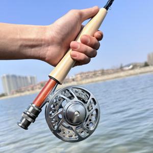 Pêche en plein air 9FT 5wt 6wt 4 setion <span class=keywords><strong>canne</strong></span> à mouche en carbone et moulinet combo voyage <span class=keywords><strong>canne</strong></span> à pêche à la <span class=keywords><strong>truite</strong></span> <span class=keywords><strong>canne</strong></span> à pêche à la mouche - Product Image 3