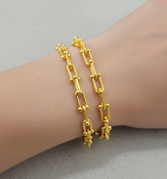 Bracelet tendance multifonctionnel en laiton plaqué or 24 carats, chaîne serpent haute sensibilité, cadeau créatif Z H