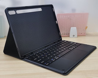 Casing Tablet Keyboard BT nirkabel, casing untuk Samsung Tab S8 ultra Plus S7 A8 A7 dengan pemegang pena