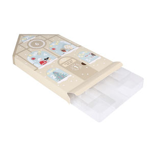 Boîte d'emballage de luxe faite à la main <span class=keywords><strong>vide</strong></span> bougie bonbons emballage 12 jours calendrier de l'avent boîte-cadeau de noël - Product Image 3