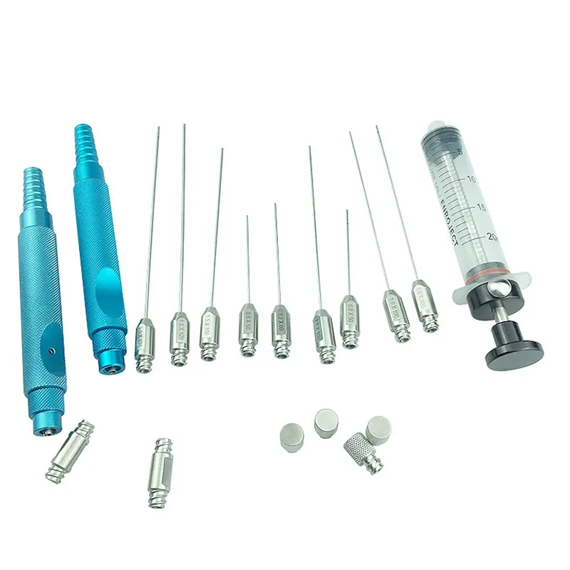 Seringa para transferência de gordura facial, kit de cannula com sucção à liposucção