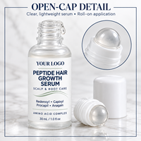 Sérum de croissance capillaire OEM à marque privée avec Redensyl, peptides, gingembre et acide hyaluronique pour cheveux clairsemés, soin du cuir chevelu et cheveux d'apparence plus volumineuse