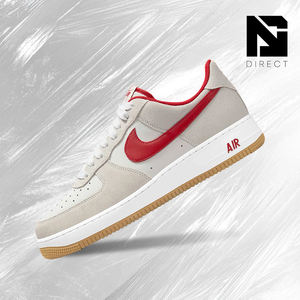 Nike Air Force 1 '07 Lv8 'photon Dust Varsity Red' Zapatos de exterior para hombre, zapatillas deportivas ligeras - Product Image 1