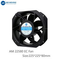 Ventilateur de refroidissement pour convertisseur de fréquence AM22580HEC 115/230V 145W EC 22580 225X225X80MM