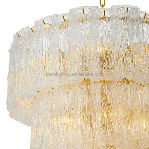 Lustres minimalistes <span class=keywords><strong>suspension</strong></span> éclairage lustre restaurant salon chambre d'enfant cristal verre laiton couleur pendentif - Product Image 4
