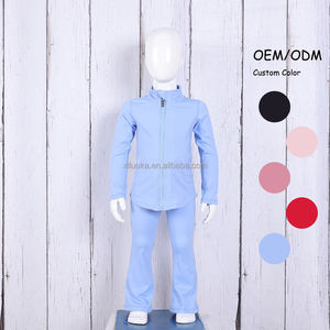 Conjunto de Yoga de 2 Piezas para Niñas, Pantalones de Yoga con Corte Acampanado y Chaqueta, Tops Deportivos, Trajes Deportivos, Conjunto de Yoga para Niñas - Product Image 3