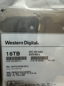 WD West 16TB HC550 dahili sabit Disk için WUH721816ALE6L4 yeni 16T mekanik SATA 3.0 genişleme portu sabit Disk sunucuları kullanılmış Pro - Product Image 3