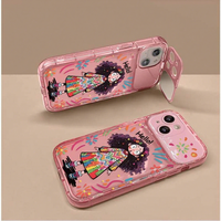 Coque de téléphone en TPU avec design miroir et fenêtre pour iPhone 17 8 Plus X Xr XS 11 12 13 14 15 16 Pro Max – Style Personnalité Fille
