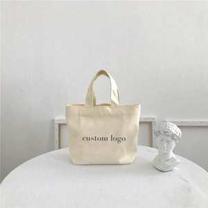 Wholesale new custom logo printed <b>canvas</b> reusable shopping bag <b>canvas</b> <b>handbag</b> - Product Image 3