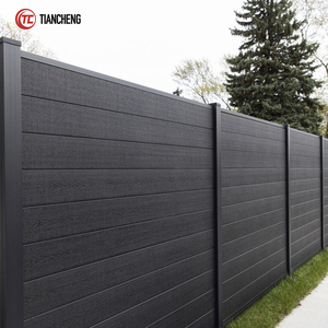 Tấm hàng rào bảo mật bằng nhôm ngang màu đen-không thấm nước và chống gỉ cho sân sau, hồ bơi, giá xuất xưởng trực tiếp - Product Image 2