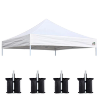 Toldo de Repuesto para Gazebo Resistente de 10x10, Fácil de Montar, Tipo Pop-Up, para Cochera, Cubierta de Patio de Hierro, Solo la Parte Superior