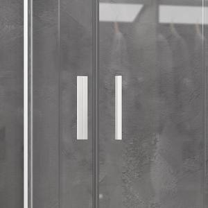 Kamalu KE-1000B 70x80 Cabine de douche coulissante double blanc mat - Product Image 6